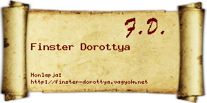 Finster Dorottya névjegykártya